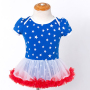 Factory USA 4th of July baby dresses headband 2pcs set