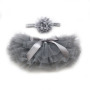 2020 newest newborn blue chiffon layered baby bow tutu skirt headband set