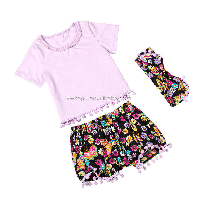 Gold Dot Bubble Clothes Set Frocks Designs With Headband