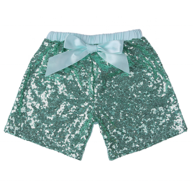 Factory Directly Sales Baby Sequin Shorts With Bow in Yiwu