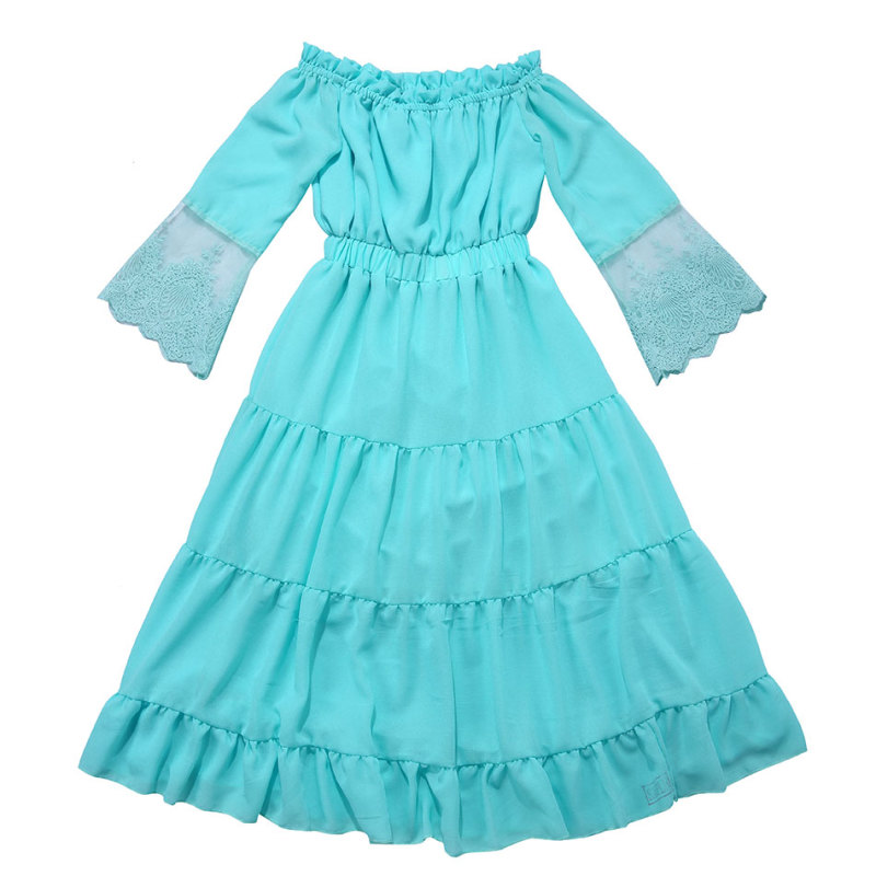 New fashion beautiful kids clothes party hand made pink flower baby girl dress blush