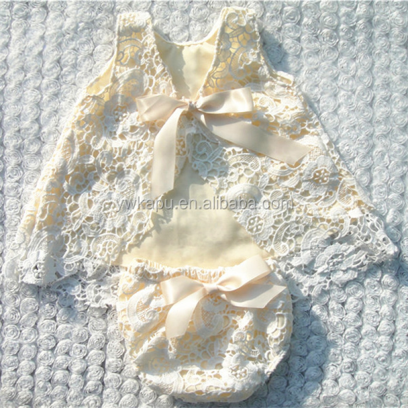 Wholesale Kids Summer Wear Lace Swing Top Matching Bloomer Clothing Set