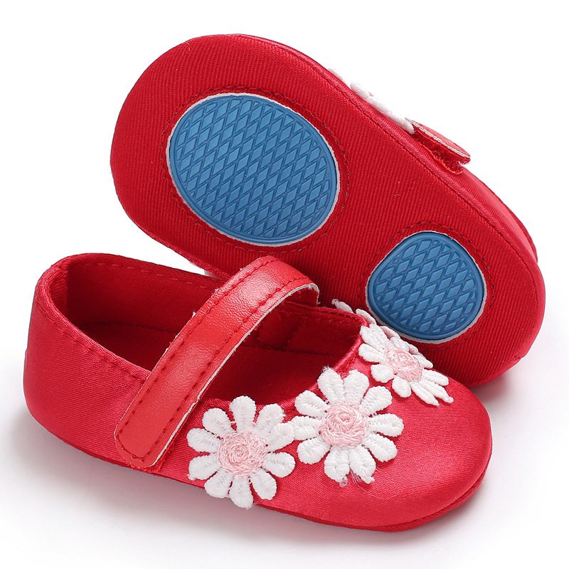 Multi-Color Breathable Fancy Flower Prewalker Kids Baby Girl Shoes in Stock for Spring