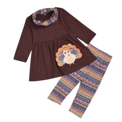 Wholesale thanksgiving cute trendy baby designers dress clothes set