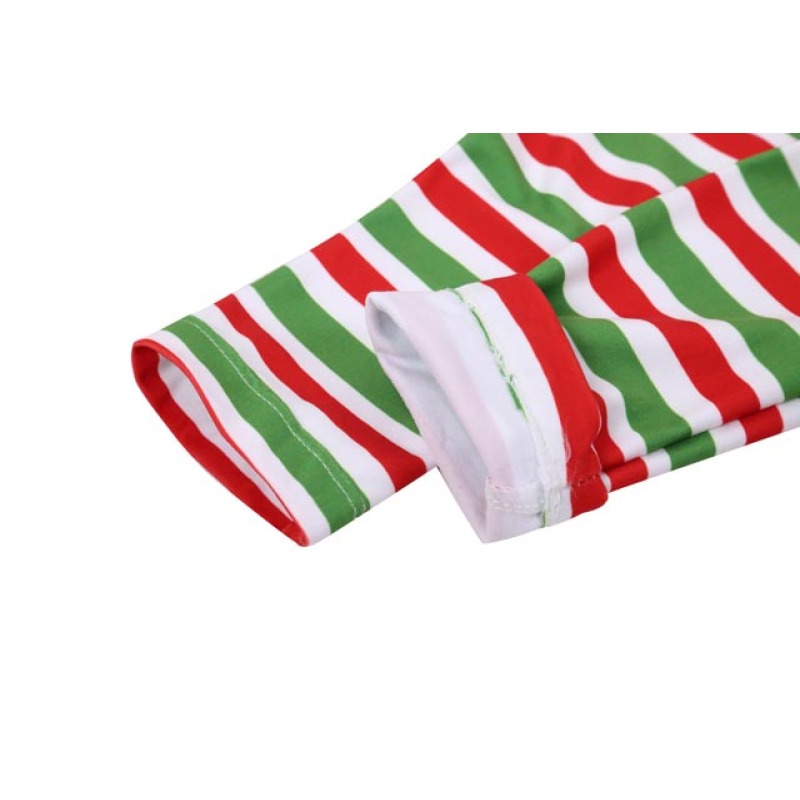 Fashionable Kids Girls Striped Christmas High-low Dress