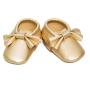 Wholesale solid color delicate bowknot baby girl shoes
