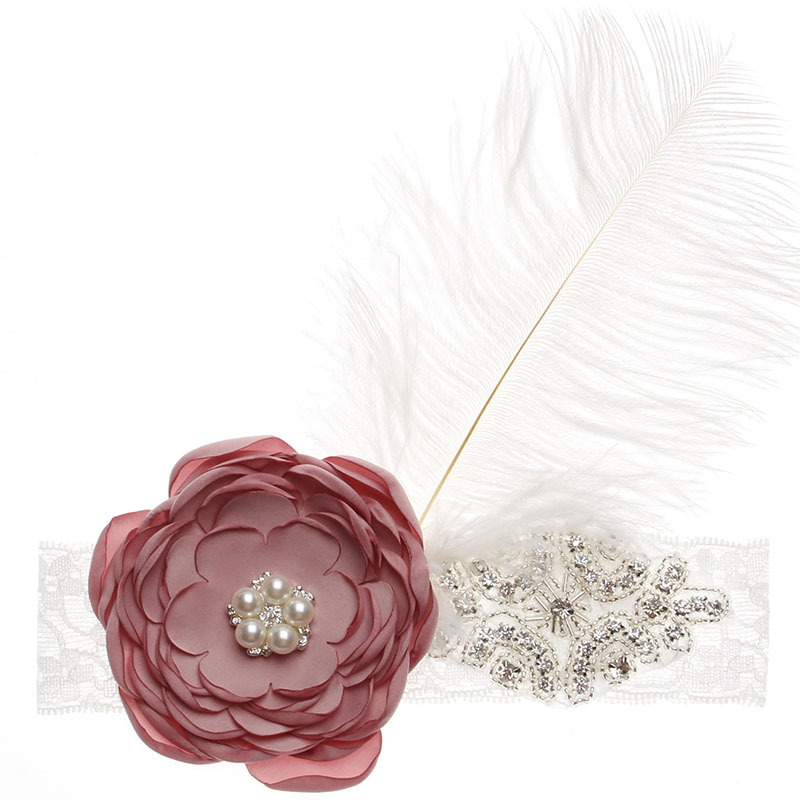 Baby Girl Hair Accessories White Feather Headband Baby Party hair Band
