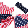 2019 New design Sleeveless Clothes Babt Girl Heart Tank Top Ruffle Bloomer  outfit