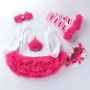 Factory Direct Sale Little Baby Girl Long Sleeve Birthday Clothing Set