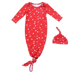 Hot Red Baby Girls One-piece Pajama and Slumber Wear Sets