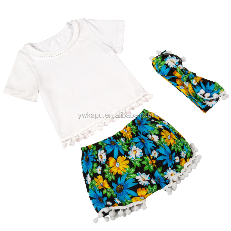 Gold Dot Bubble Clothes Set Frocks Designs With Headband