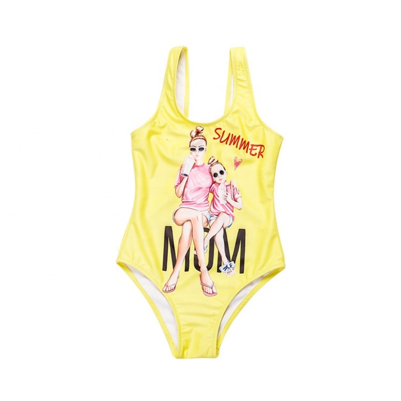 2021 high quality striped one piece baby swimsuit print bikini