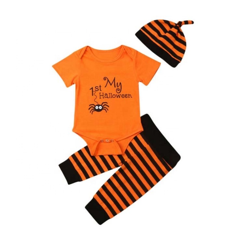 New arrival fall pumpkin black long sleeve pants baby boy toddler clothes