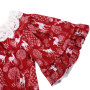 Beautiful Ruffle Tops for Girls with Short Sleeves Lace Square Collar