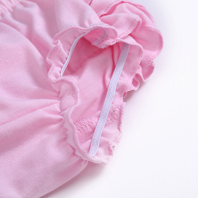 2019  Cute  Newborn  Toddler Summer Clothes Cotton Chiffon Ruffle Baby Girl Bloomers with headband