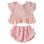 Factory Sale Girl Tank Top With Flower Diaper Cover Clothing Set