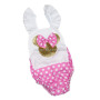 Girl fancy children's boutique wholesale sparkle bubble romper high quality baby wear mouse ears romper with bow