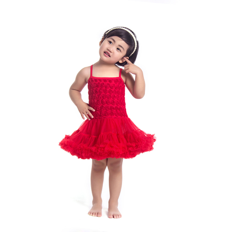 Wholesale Baby Girl Rosette Petti Dress For Girl Party Wear