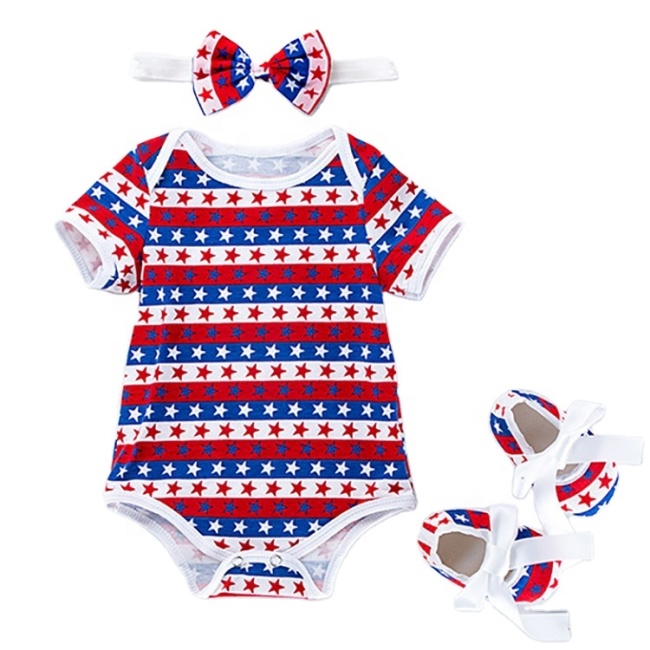 4th of July baby girl outfit 3-6moths clothing sets