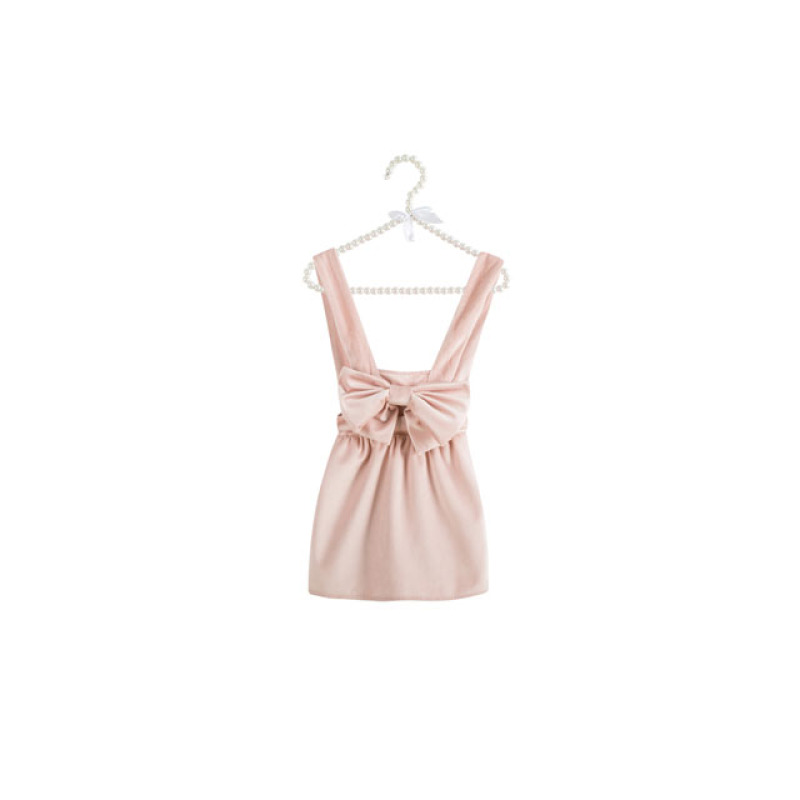 New design velvet light brown suspender girl skirt for 3-7 years fancy Halloween girl dress
