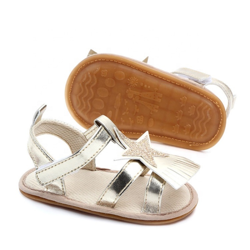 Cheap baby shoes girl bling soft sole tassel sandals