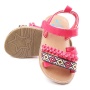 2021 high quality red black baby shoes hard bottom rope sandals