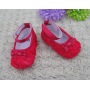 New design baby hard sole walking shoes rosette baby shoes for sale