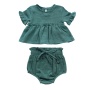 Baby Girl Soft Cotton Top With Bloomer Clothing Set 