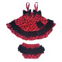 Factory Direct Sale Girls Polka Dots Swing Top Clothes Set 