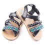 2021 high quality red black baby shoes hard bottom rope sandals
