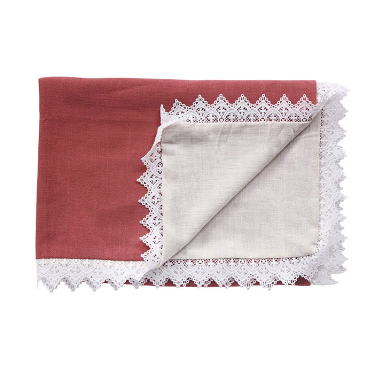 New wholesale breathable lace cotttn linen soft baby cover swaddle blanket