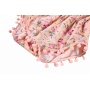 Wholesale floral Printed Ruffle Pompoms Baby girl Romper set With messy bow headband