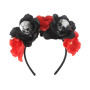 Funny  Halloween Orange Rose Gauze Skull Party Baby kids Headband