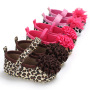 Promotional Korea Style Fancy Leopard Print Baby Toddlers Girls Shoes for Autumn and Spring