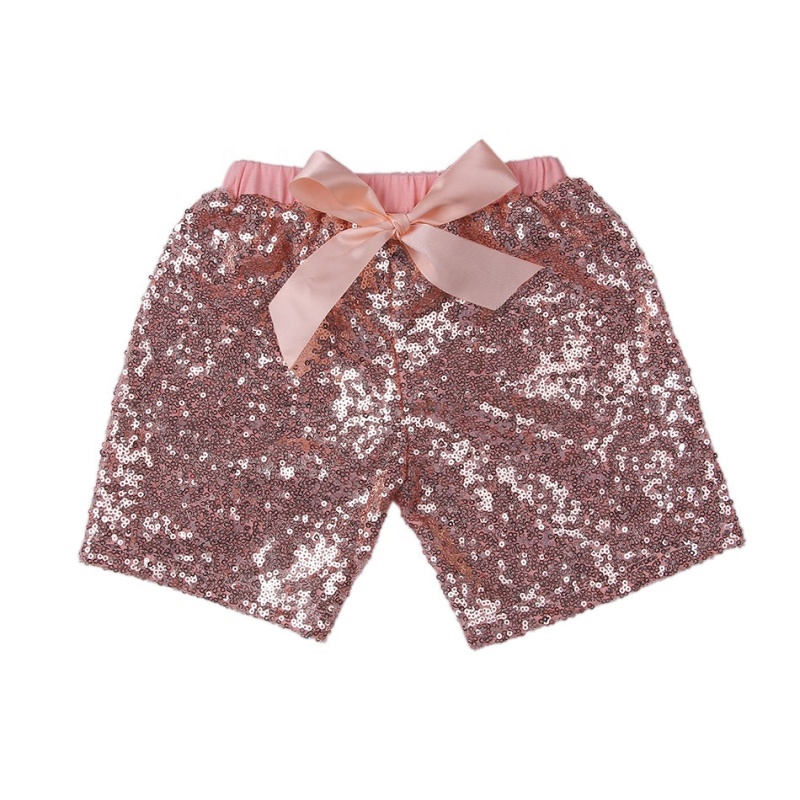 Wholesale Kids Girls Fashion Purple Sequin Shorts