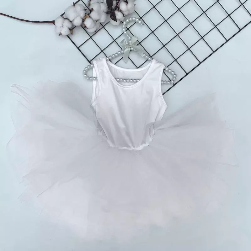 Wholesale Kids Ballet Tulle Dusty Pink Dance Tutu Dress For Girls