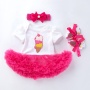 Factory Sale Birthday Smash Cake Baby Romper With Tutu Skirts And Baby Shoes And Hairband 
