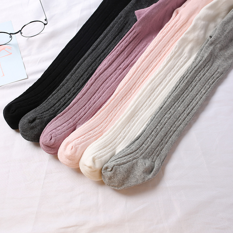 Fall Plain alva cotton kids baby girls sock bodysuit  leggings