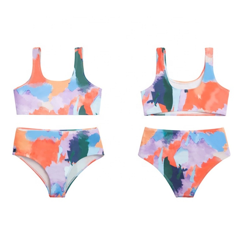 Summer cheap white string sport style 2 piece bikini set
