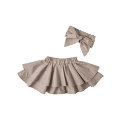KAPU Sweet Bow Polkadot toddler kids girl skirts with headband