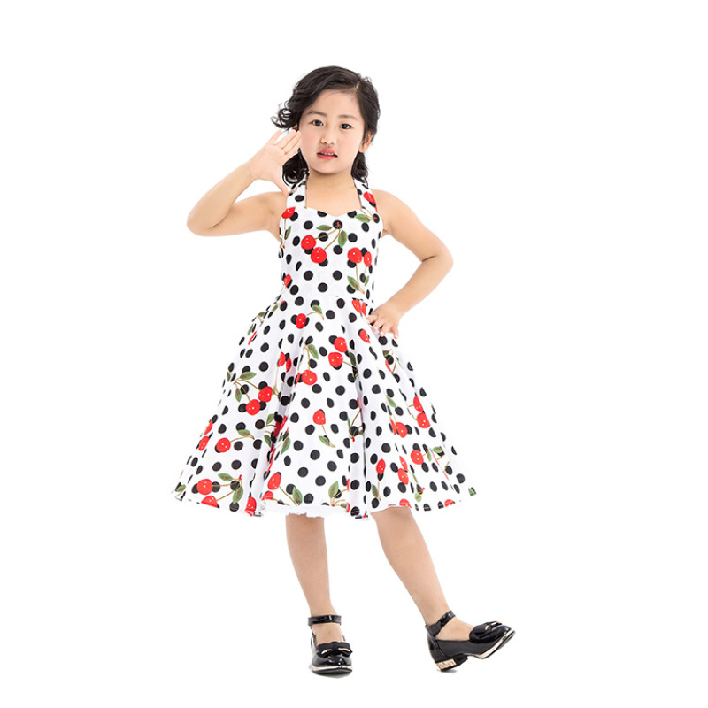 Factory Sale New Arrival Floral Girl Dress Like The 50s For School