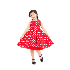 New Arrival Vintage Polka Dots Kid 1950s Costume For Back To School 