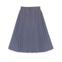 New trend elasticized waist lightweight pure color long spring kids pleated skirt