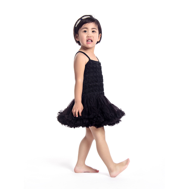 Wholesale New Design Pretty Children Boutique Rosette Dresses For Photograph