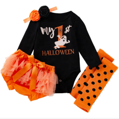 2021 fall breathable little girl boutique long sleeve bloomer clothing set