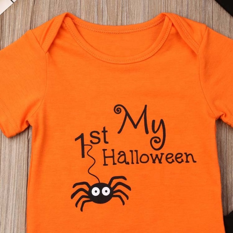 Halloween customize letter short romper baby long pants costumes