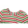 Fashionable Kids Girls Striped Christmas High-low Dress