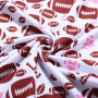 Fancy Football  Pattern Long Sleeve Baby Girl Icing Ruffle Onesie