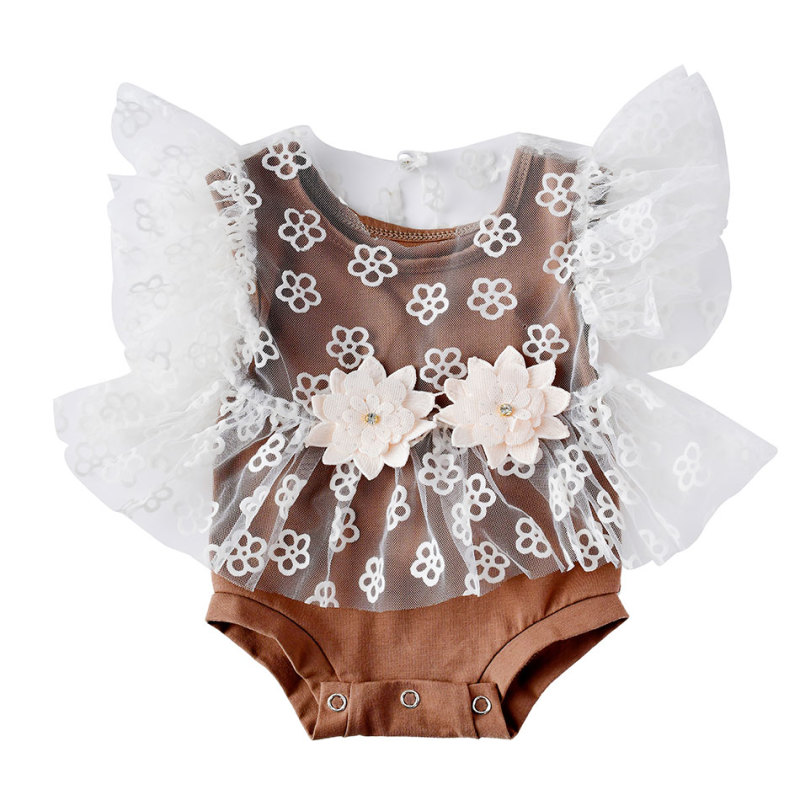 2020 wholesale factory custom infant newborn baby girls' romper set clothes