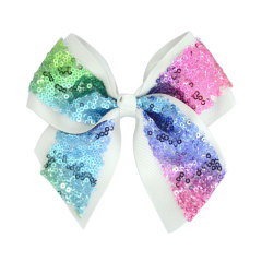Pretty Embroidered Gradient Sequin Baby Hair Headbands With Bow